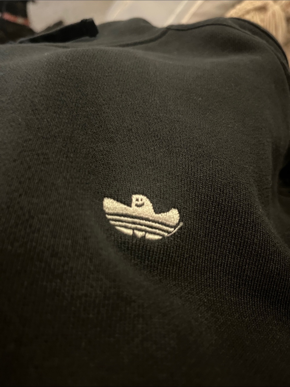 adidas Men’s Black Trefoil Pullover Hoodie